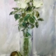 Натюрморт с белыми розами.