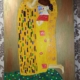 Картина – вариация на тему Густава Климта “Поцелуи” Акрил, 50х70 7000 рублей
