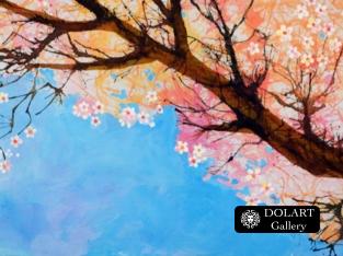 Painting on canvas Sakura