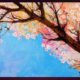 Painting on canvas Sakura