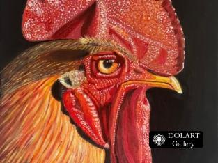 Rooster acrylic canvas paintings