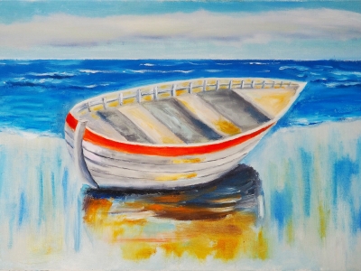 Boat on the sea shore